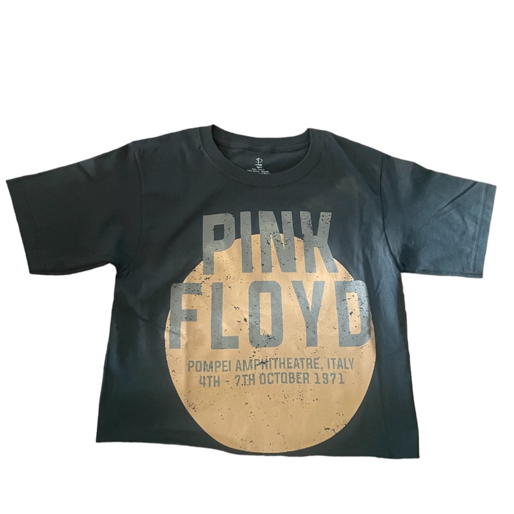 PINK FLOYD Pompeo amphitheater Italy 1971 tour cropped short sleeve T-Shirt